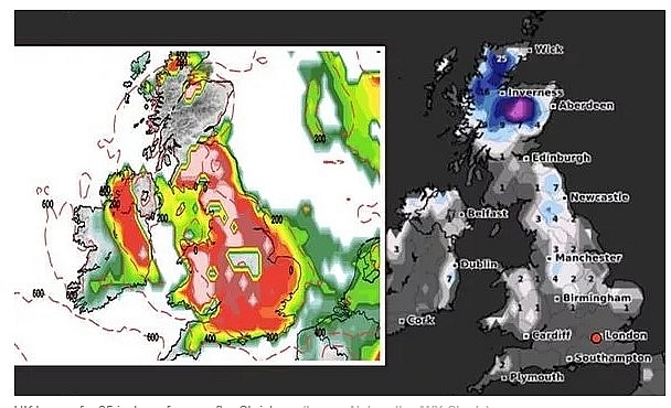 UK and europe weather forecast latest, december 20: heavy showers, thunder hailstorms sweep across the uk